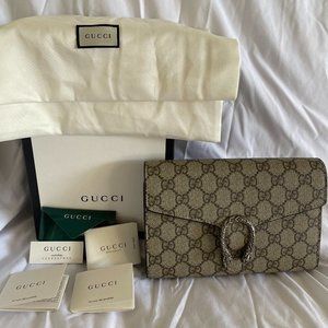 Gucci Dionysus GG Supreme Chain Wallet